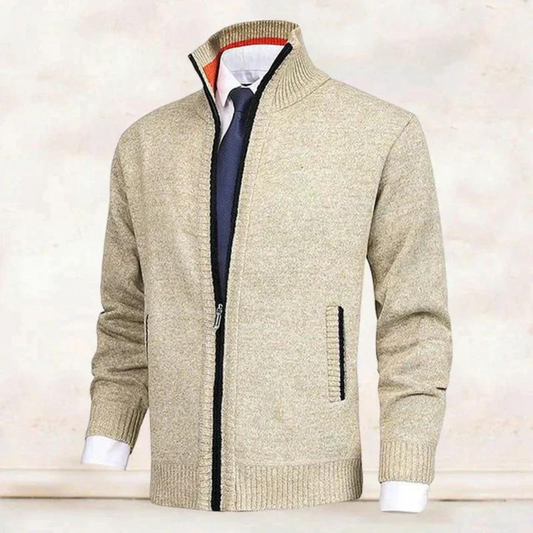 Matteo | Cardigan Collo Alto Con Zip Uomo