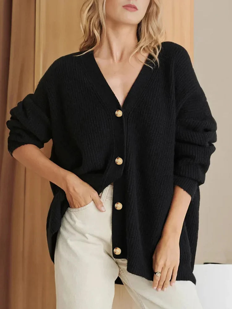 Cardigan in jersey di cachemire