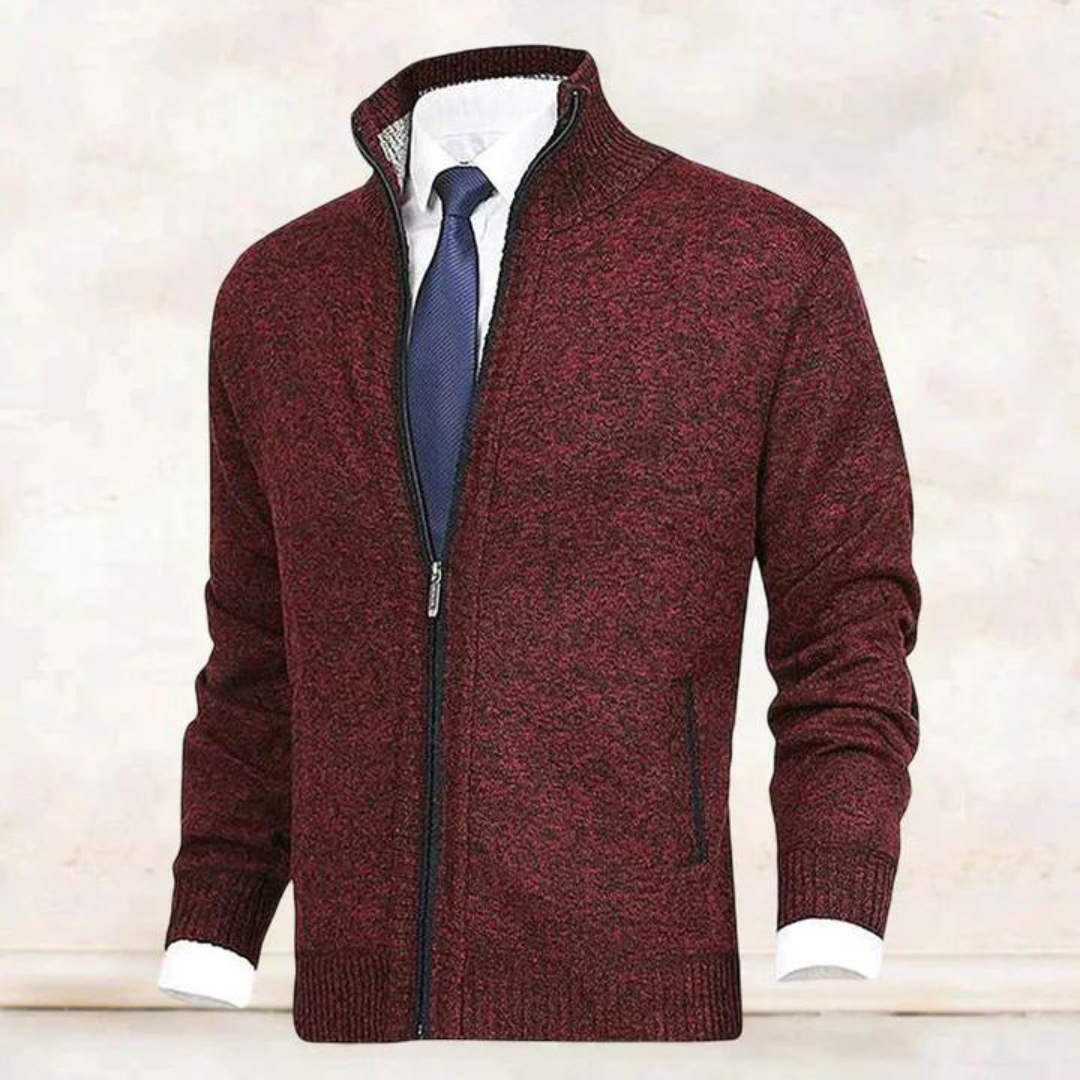 Matteo | Cardigan Collo Alto Con Zip Uomo