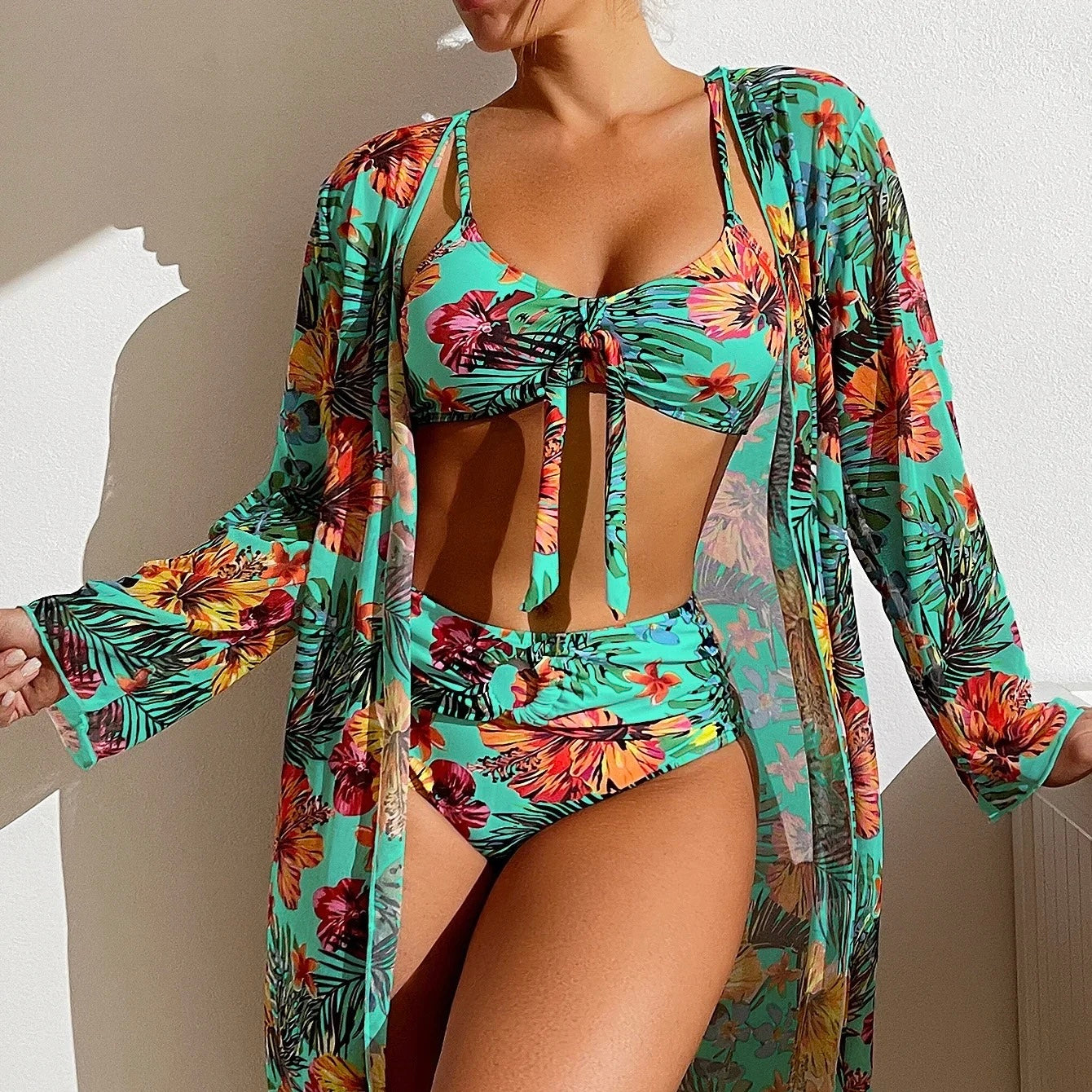 Anna | Set Bikini Tropicale 3 Pezzi