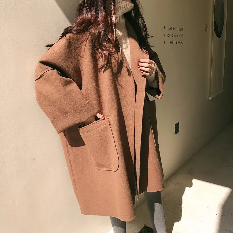 Elegante Trench Oversize In Lana