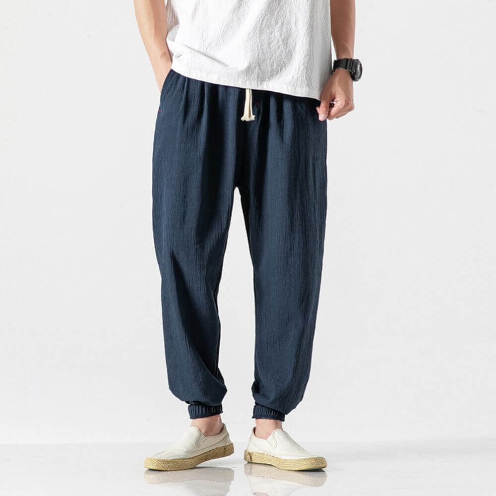 Yoko- Pantaloni Comfort Leggeri In Cotone