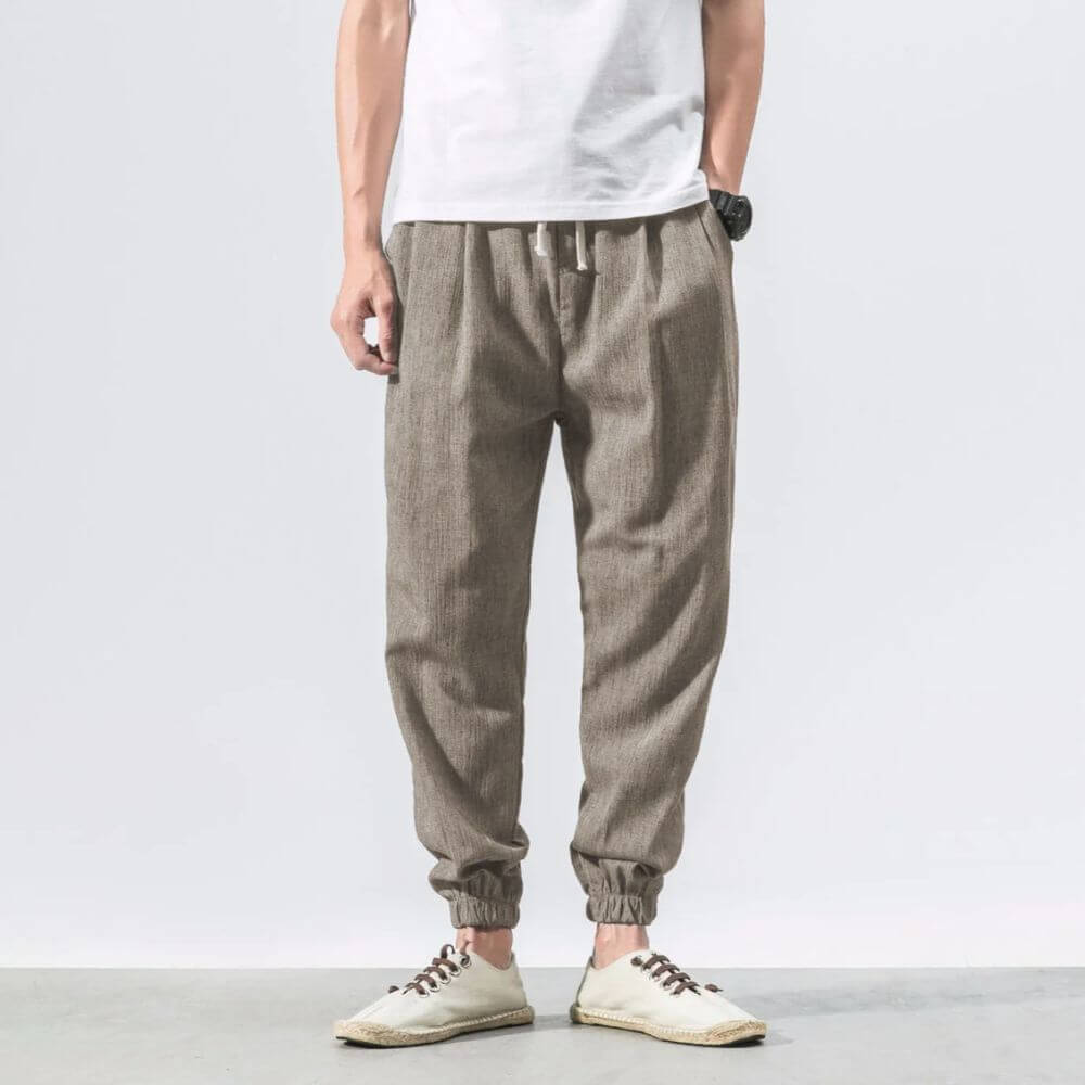 Yoko- Pantaloni Comfort Leggeri In Cotone