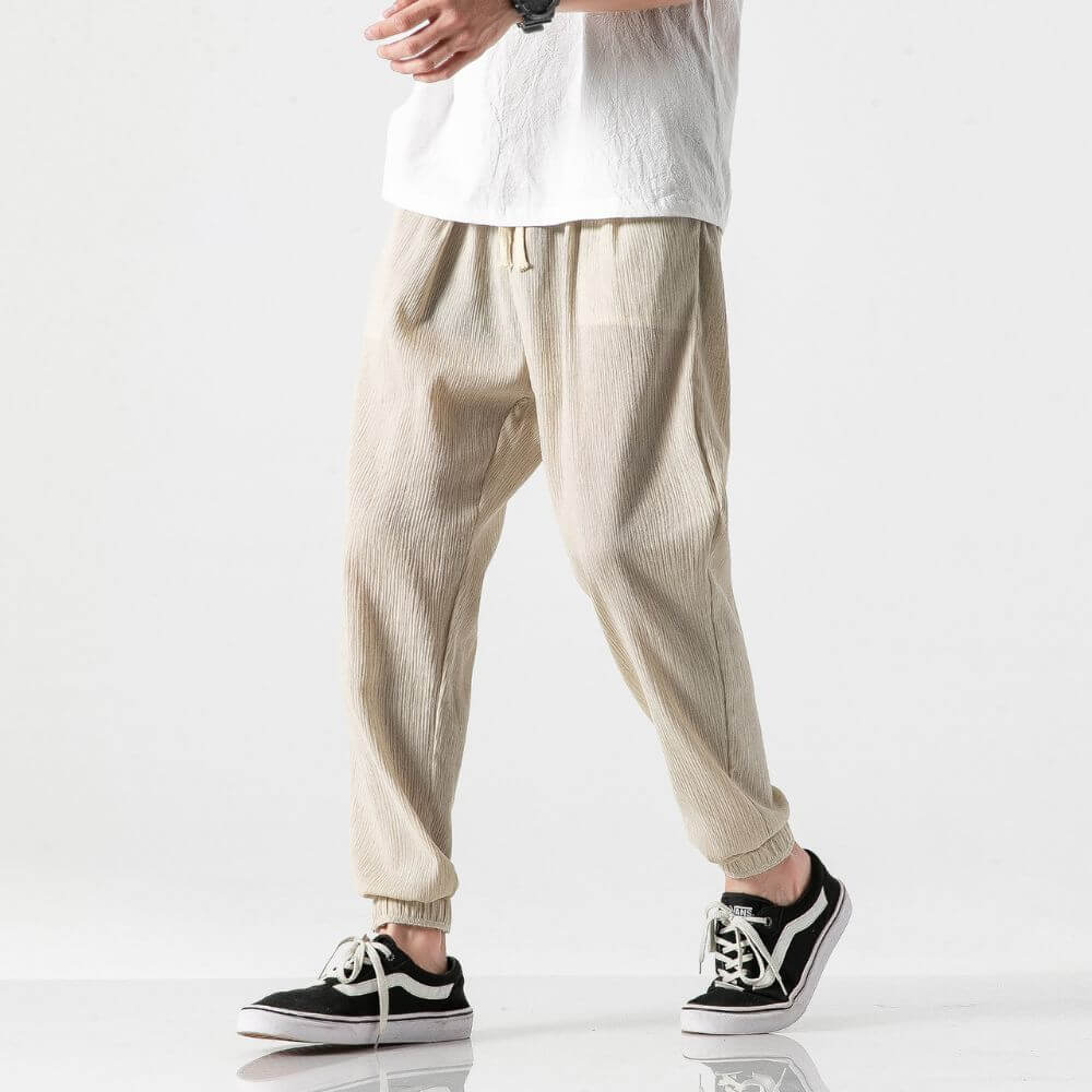 Yoko- Pantaloni Comfort Leggeri In Cotone