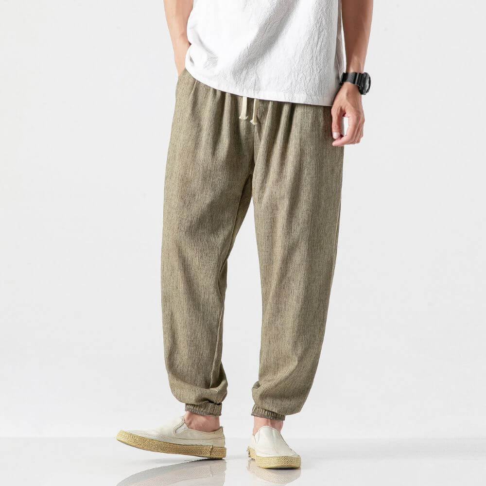 Yoko- Pantaloni Comfort Leggeri In Cotone