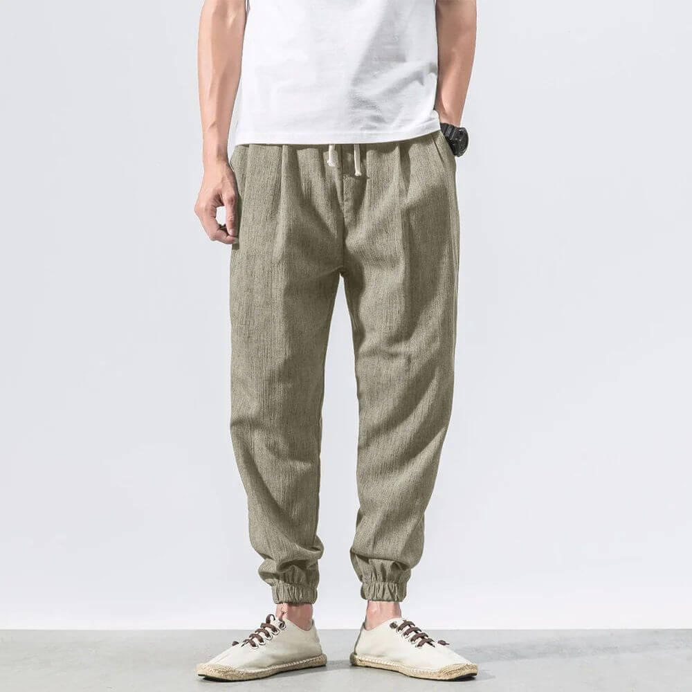 Yoko- Pantaloni Comfort Leggeri In Cotone