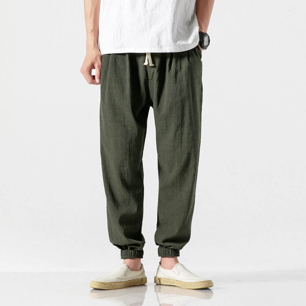 Yoko- Pantaloni Comfort Leggeri In Cotone