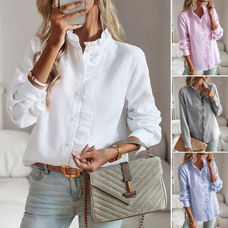 Camicia Da Donna Con Volant